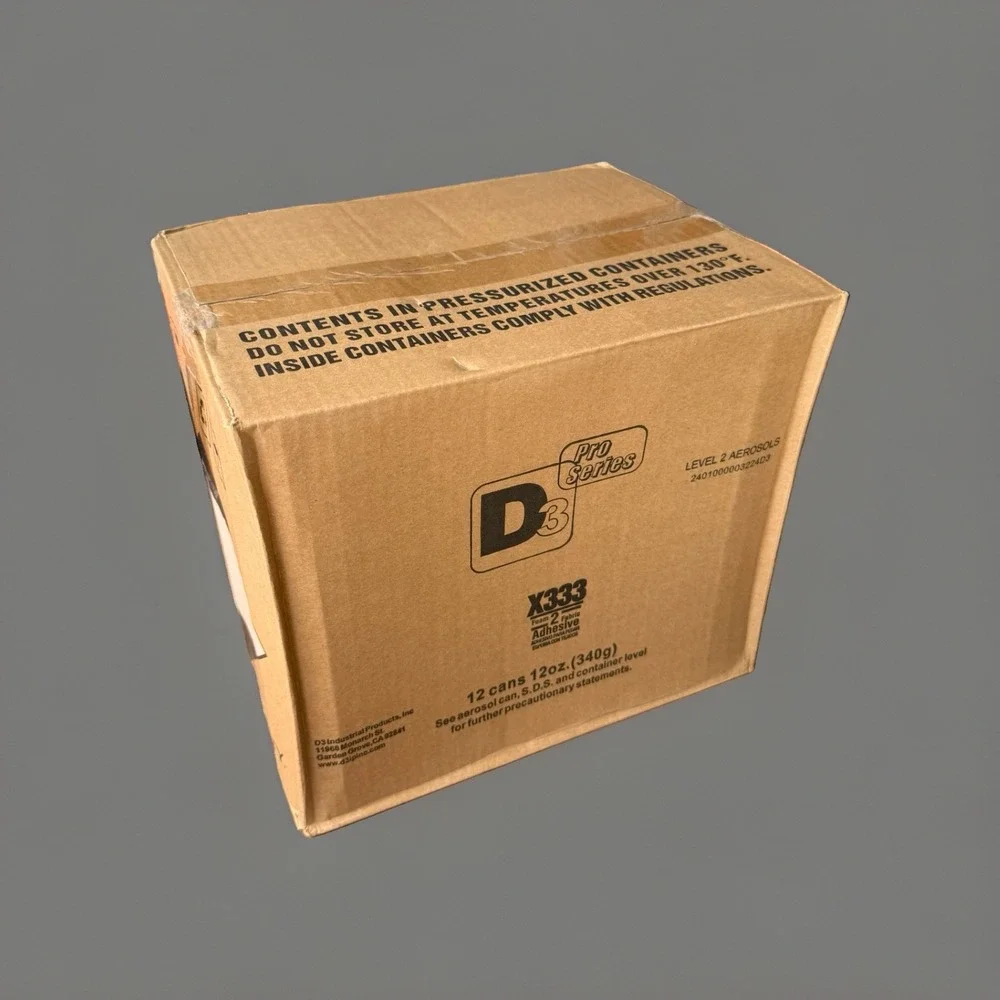 D3 Pro Series X333 Foam & Fabric Spray Adhesive or Glue Can 12 oz (24 Cans)